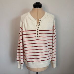 XL NWT Rachel Zoe red stripe knit sweater
